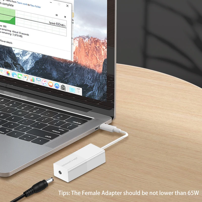 Адаптер питания постоянного тока 65 Вт USB Type C 5 5x2 мм мама адаптер для ноутбука