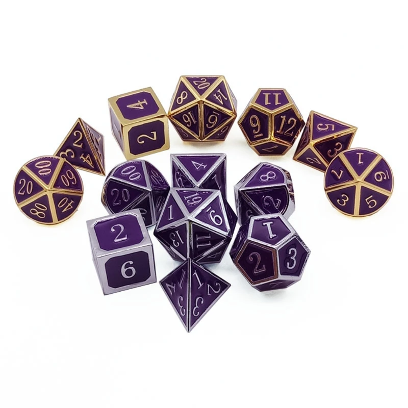 

New Temperature Change Dice Metal RPG Board Game Dice set D4 D6 D8 D10 D% D12 D20