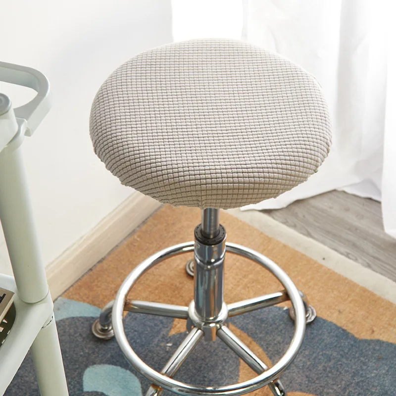 Круглая накидка на стул однотонная эластичная удобная сиденье чехол для бара