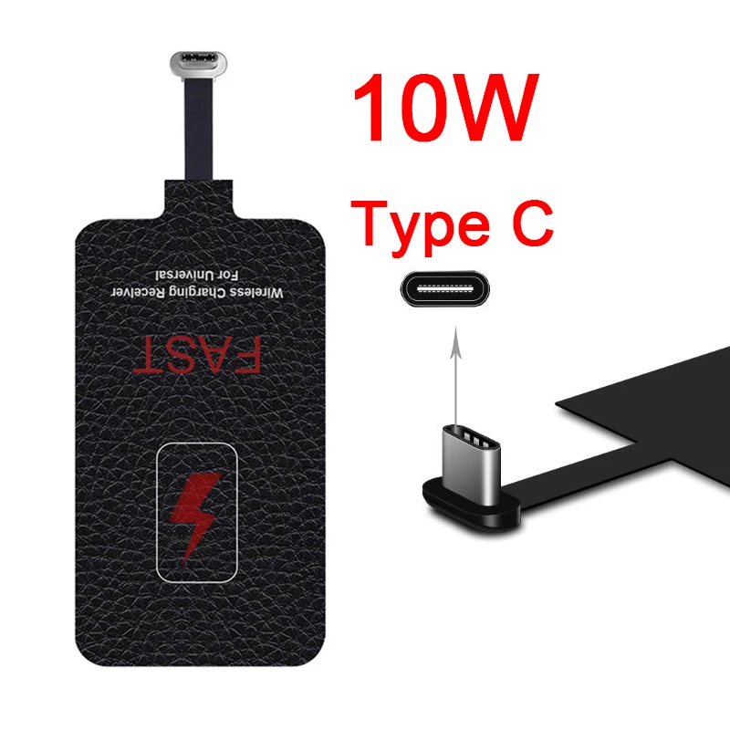 5V/2A 10 Вт Qi Беспроводное зарядное устройство приемник для Xiaomi samsing Huawei USB Type C