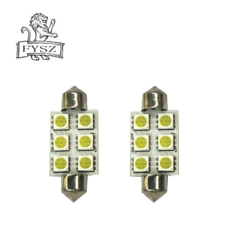 1 шт. Festoon 39mm C5W светодиодный C10W интерьер автомобиля светильник s 5050 6 SMD авто