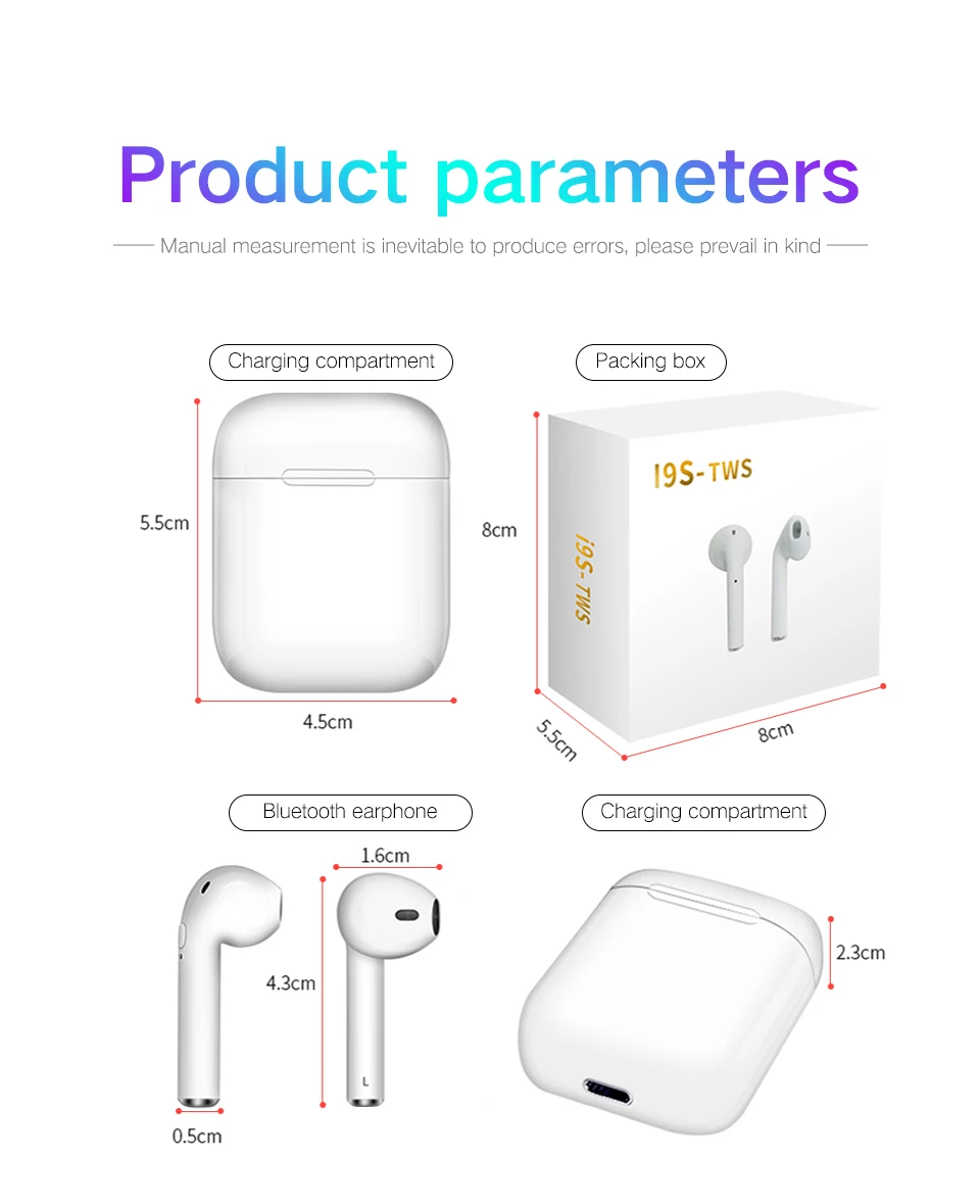 I11 i9s i7mini Tws Беспроводная bluetooth-гарнитура HD стерео V5.0 беспроводная гарнитура в уши с зарядной подставкой для всех смартфонов
