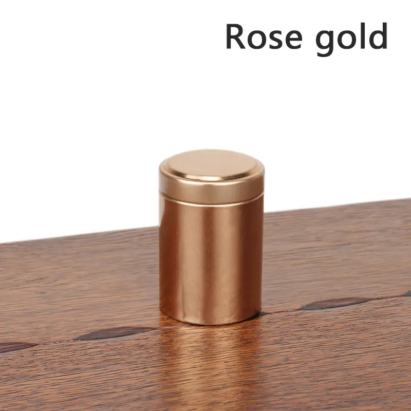 Mini Tea Caddy Round Tinplate Iron Storage Boxes Sealed Coffee Powder Cans Portable Travel Leave Container Jar Organizer | Дом и сад