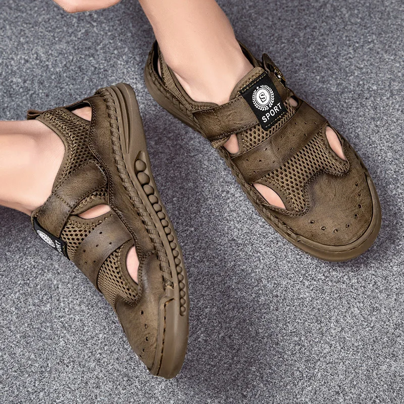 

Summer Men's Shoes Genuine Leather Sneakers Original Men's Mesh Breathable Denim Brand Men's Moccasins Loafers Men's Sneakers