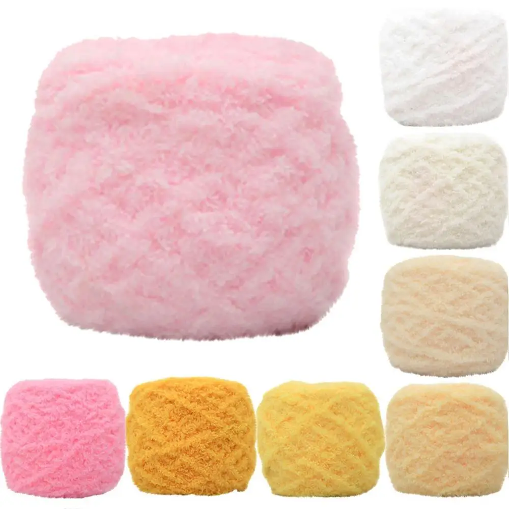 Тонкая шерстяная пряжа для вязания на флисе плюшевая тонкая теплая крючком