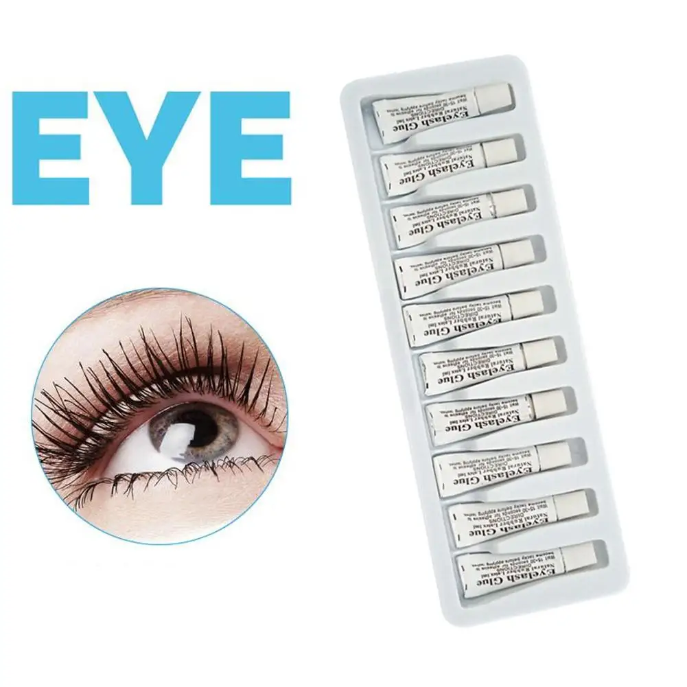 

10 Professional False Eyelash Glue Waterproof And Quick-drying False Eyelashes Double Eyelid Makeup Tools