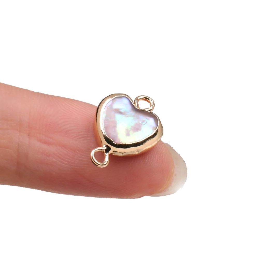 

5pcs Natural Freshwater Pearl Pendant Heart-shaped Phnom Penh Purple Pendant Simple for Making Jewelry Gift Size 10x20-12x22mm