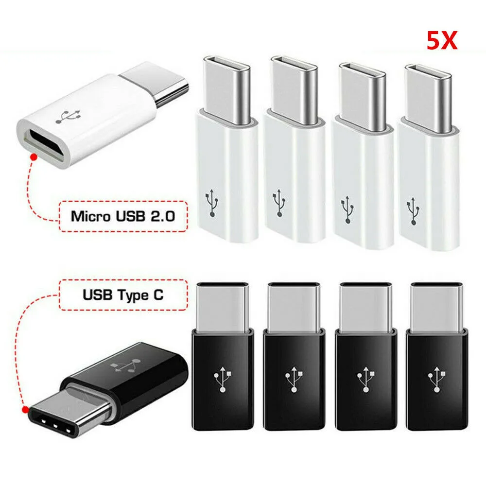 5шт микро Тип USB C Female на обоих концах для подключения внешних устройств к адаптер