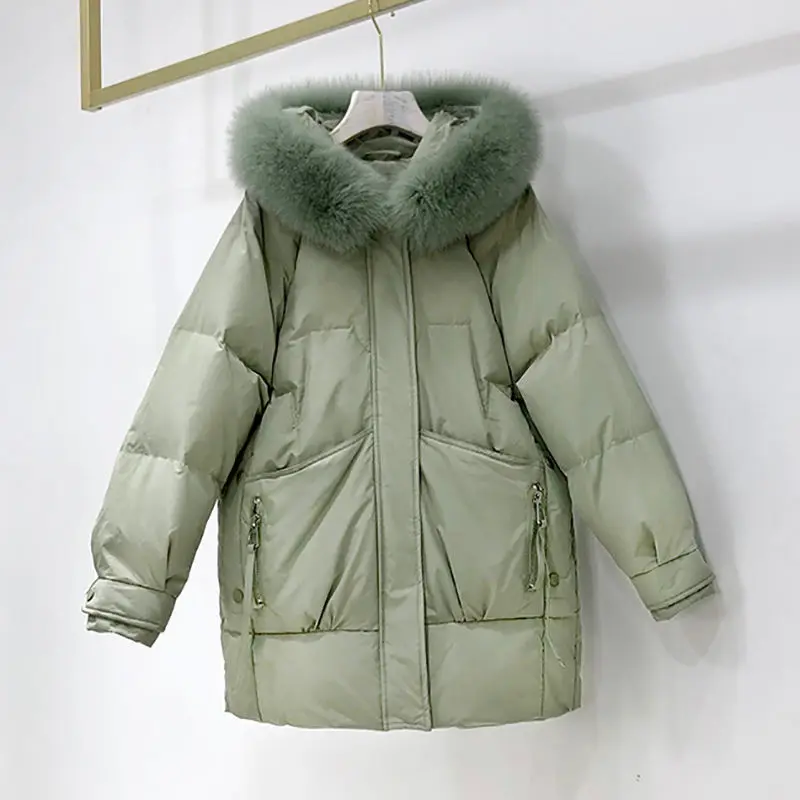 

cotton padded jacket thickened medium length cotton 2020 winter new down padded clothes low price