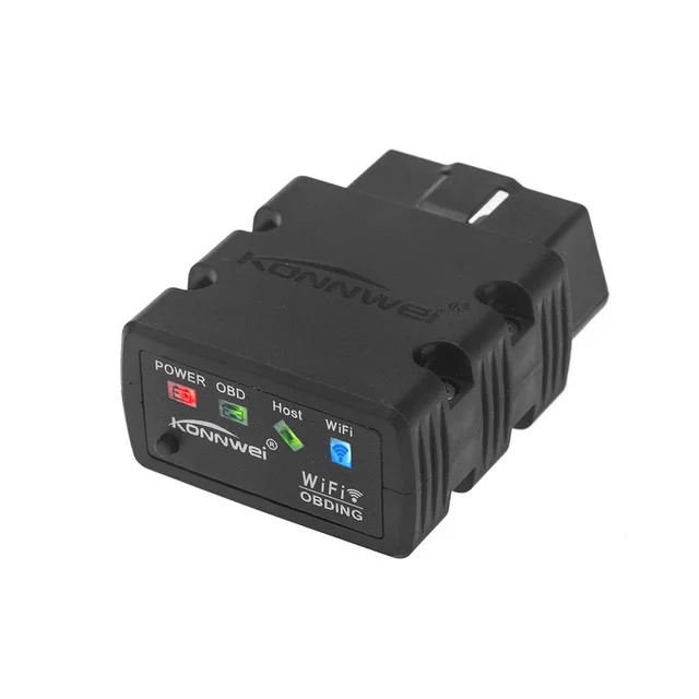 WIFI Black Konnwei KW902 Bluetooth/Wifi ELM327 V1.5 с PIC18F25K80 OBDII диагностические инструменты ELM 327 OBD2 код ридер Поддержка J1805 протокол - Цвет: WIFI Black