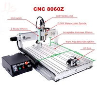 8060Z CNC Router Engraver Engraving Machine 3axis 4axis 2200W For PVC ABS PCB Wood Aluminum Work with handwheel