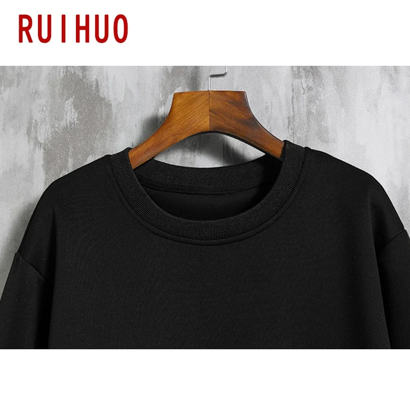 RUIHUO с вышивкой в китайском стиле Толстовка Для мужчин Харадзюку Японская уличная