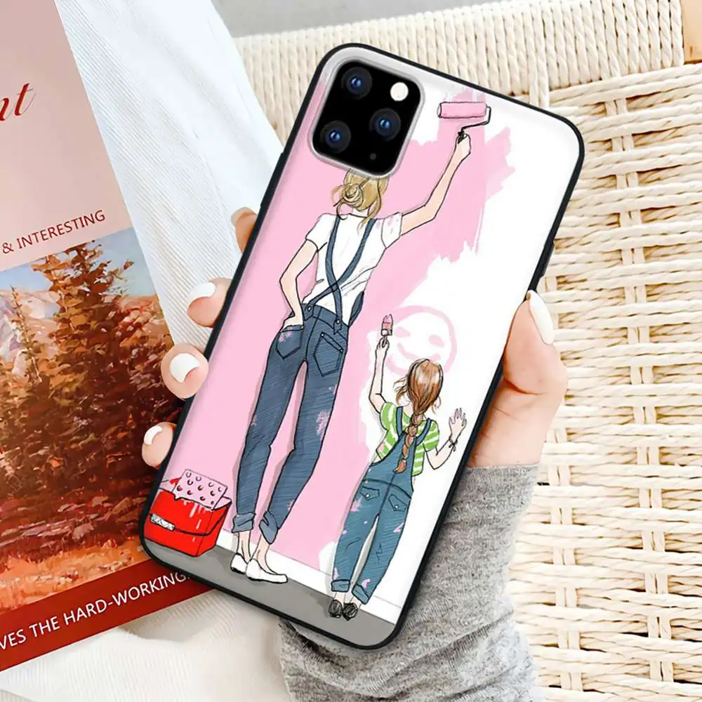 

For Women Cute Mother And Daughter Mobile Telephone Case For Huawei Honor 20 10 9 Lite 7A 9X 8x 8 S 20s 30 PRO PLAY Cover