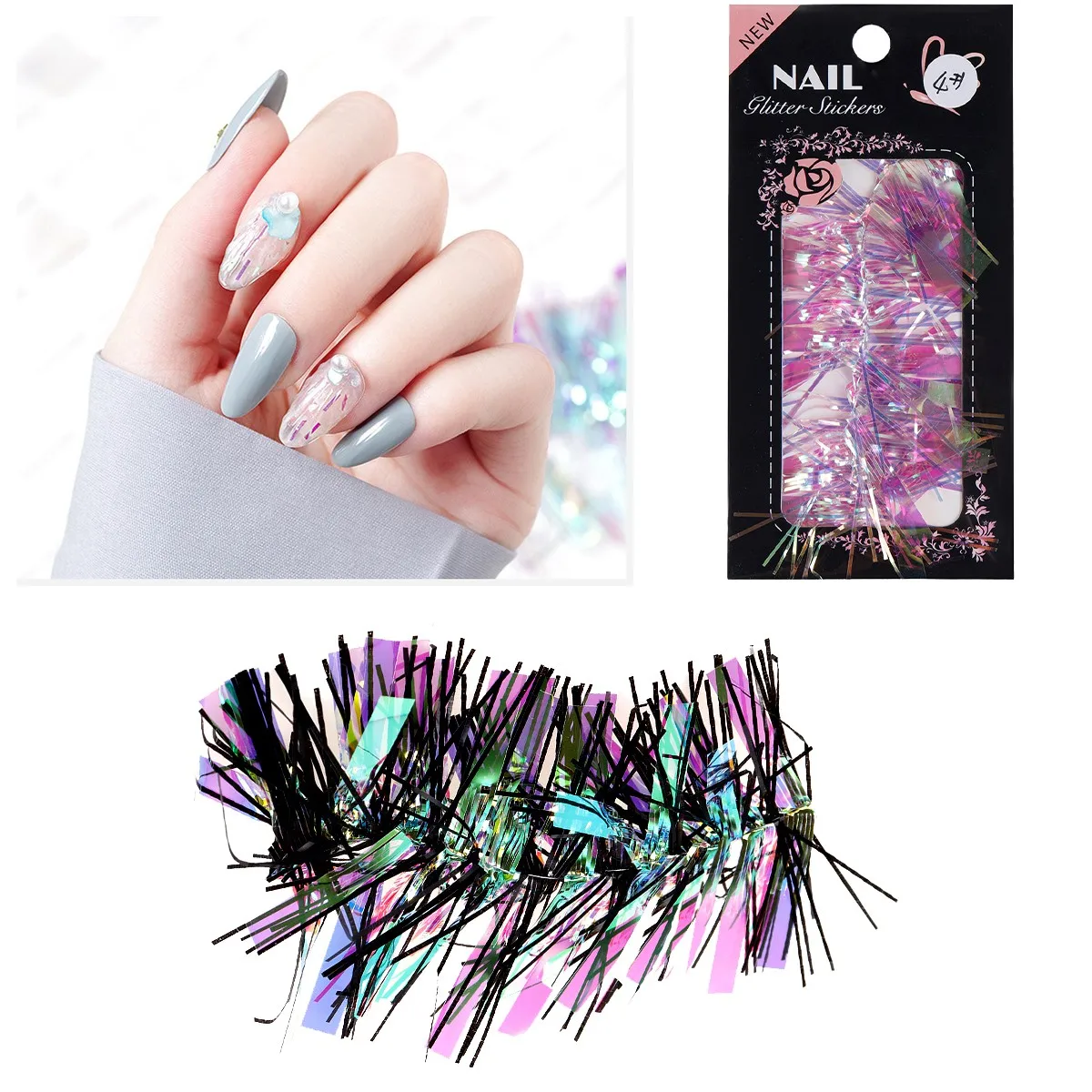 Фольга для ногтей s Золотая Серебряная фольга марлевые наклейки переводные Декор