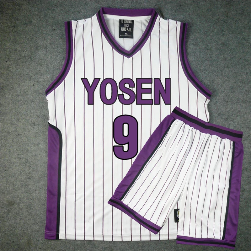 Косплей Kuroko no Basuke Yosen корзина школьная форма мурасакибара атсуши Джерси 9 12