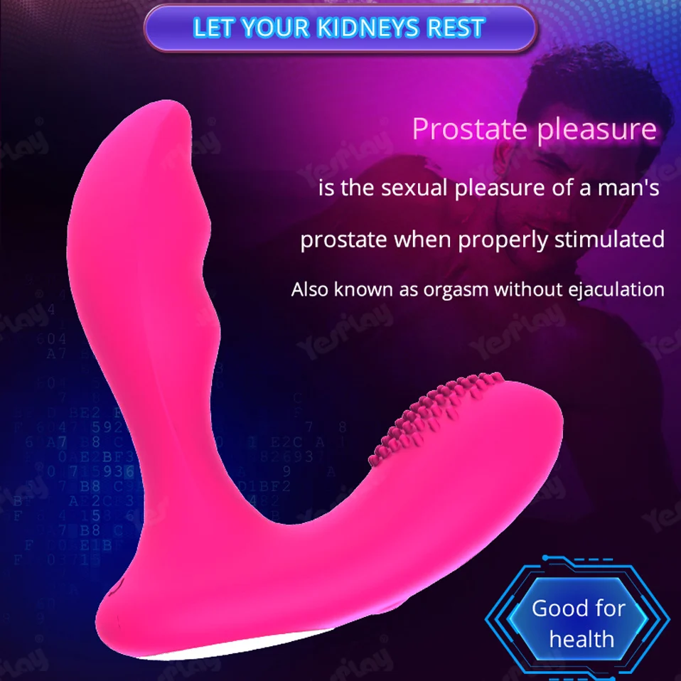 Беспроводной дистанционный Анальный вибратор Двойной Мотор 12 Скоростей массаж