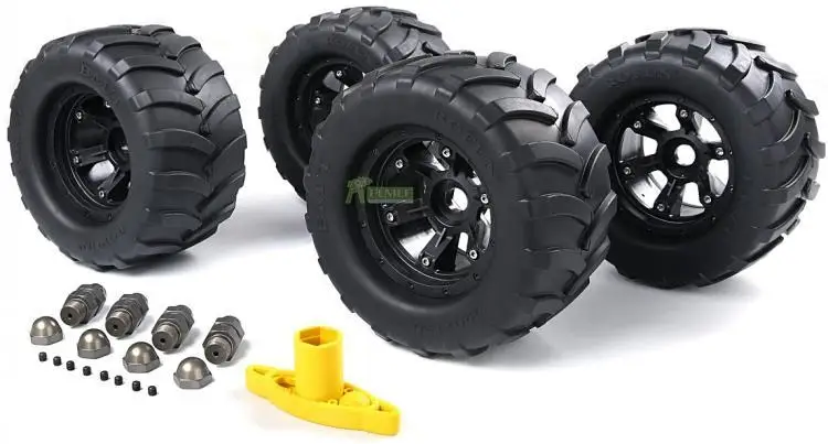 Набор колес с большой ножкой в сборе гайкой из сплава и колесным ключом подходит