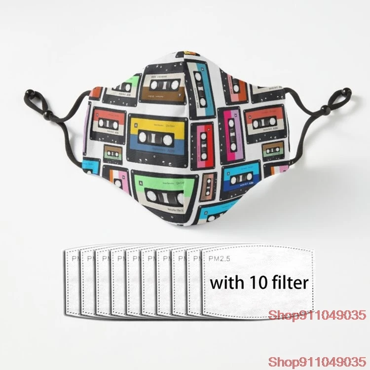 

Cassette Vinyl Record Face Mask Industrial 3Ply Ear Loop Adult Filter Hygiene Thicken Adult's Face Mouth Mask