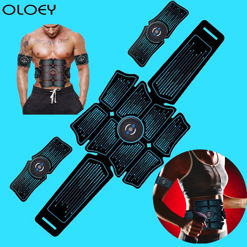 

Тренажер для бодибилдинга, тренажер для мышц, умный Электрический массажер для фитнеса, пояс для похудения, зарядка от USB, для домашнего трен...
