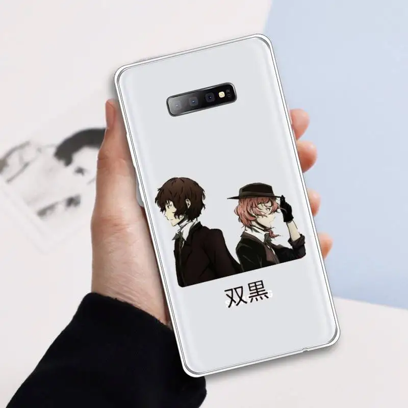 

Japan anime bungou stray Phone Case Transparent For Samsung Galaxy A71 A21s S8 S9 S10 plus note 20 ultra