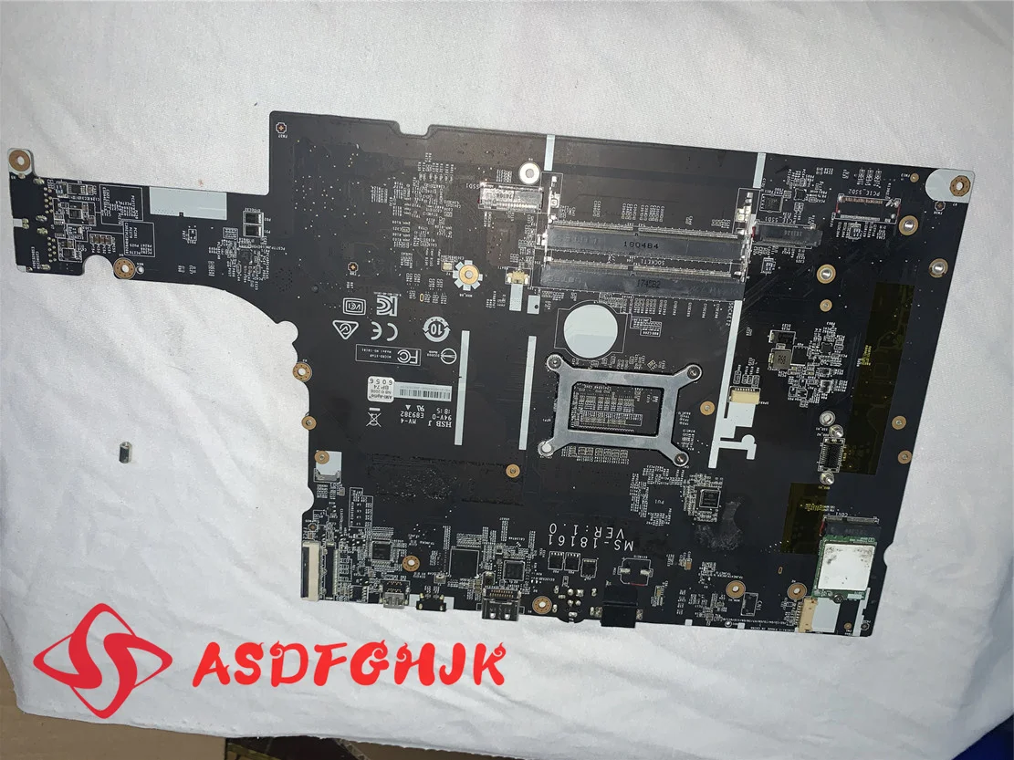 

Original laptop motherboard FOR MSI GT83 GT83VR MS-1816 MS-18161 VER 1,0 WITH I7-8850H CPU test OK