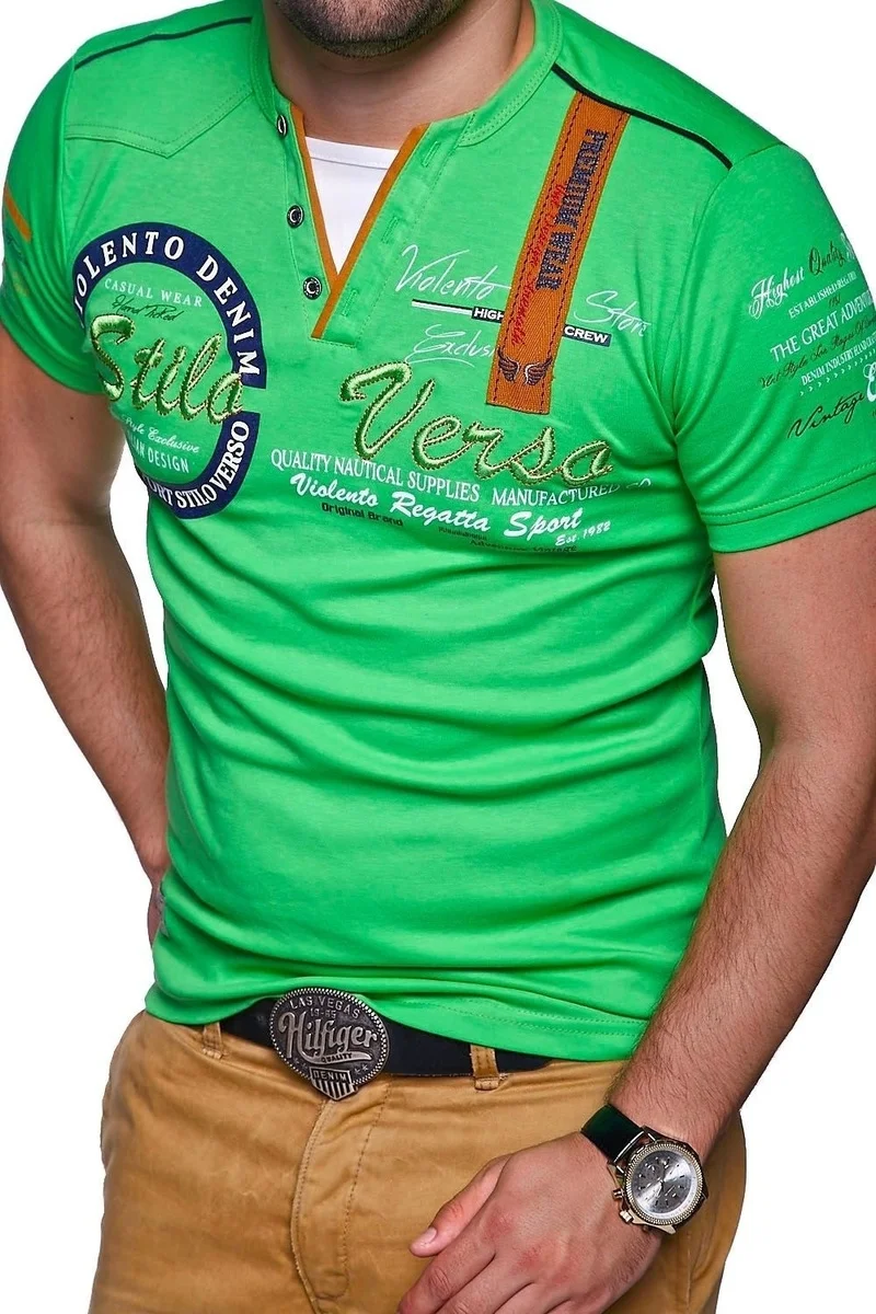 ZOGAA хит 2019 Мужская рубашка поло Повседневная с коротким рукавом модная принтом