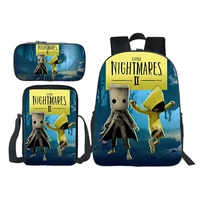 little nightmares backpack casual rucksack teens school bag cosplay knapsack pencil case messenger bags three piece suit