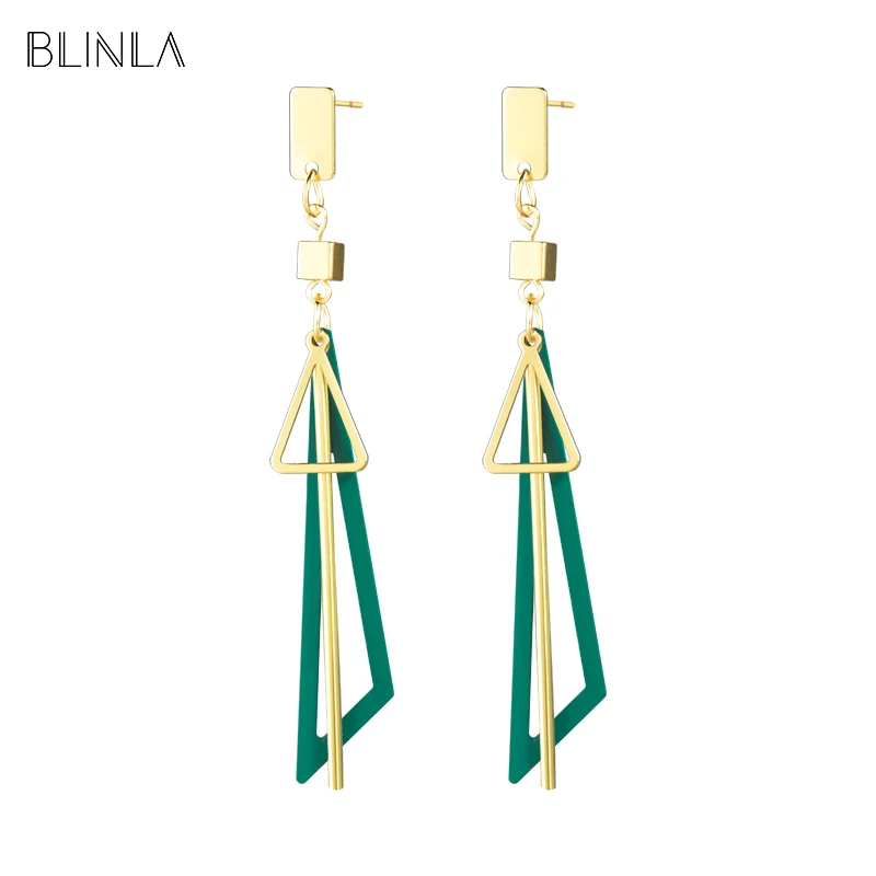 Женские Висячие серьги-подвески BLINLA золотистые серьги геометрической формы