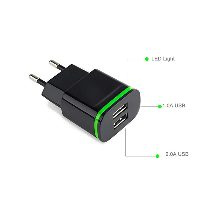 5V 2.1A USB зарядное устройство для iPhone X 8 7 iPad быстрого настенного зарядного