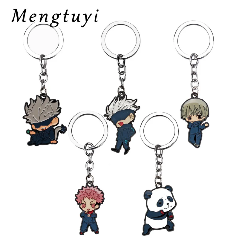 

Jujutsu Kaisen Anime Keychains Metal Chaveiro Gojo Satoru Yuji Panda Sukuna Keyrings Car Key Chain Jewelry llaveros Trinket