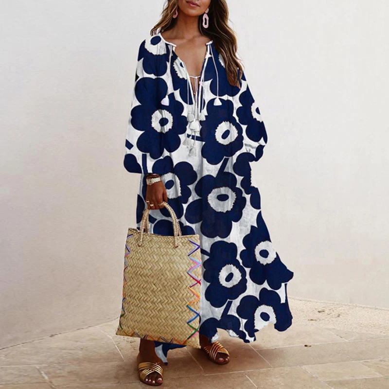 Женский винтажный вечерние рафан с V-образным вырезом и длинным рукавом - купить