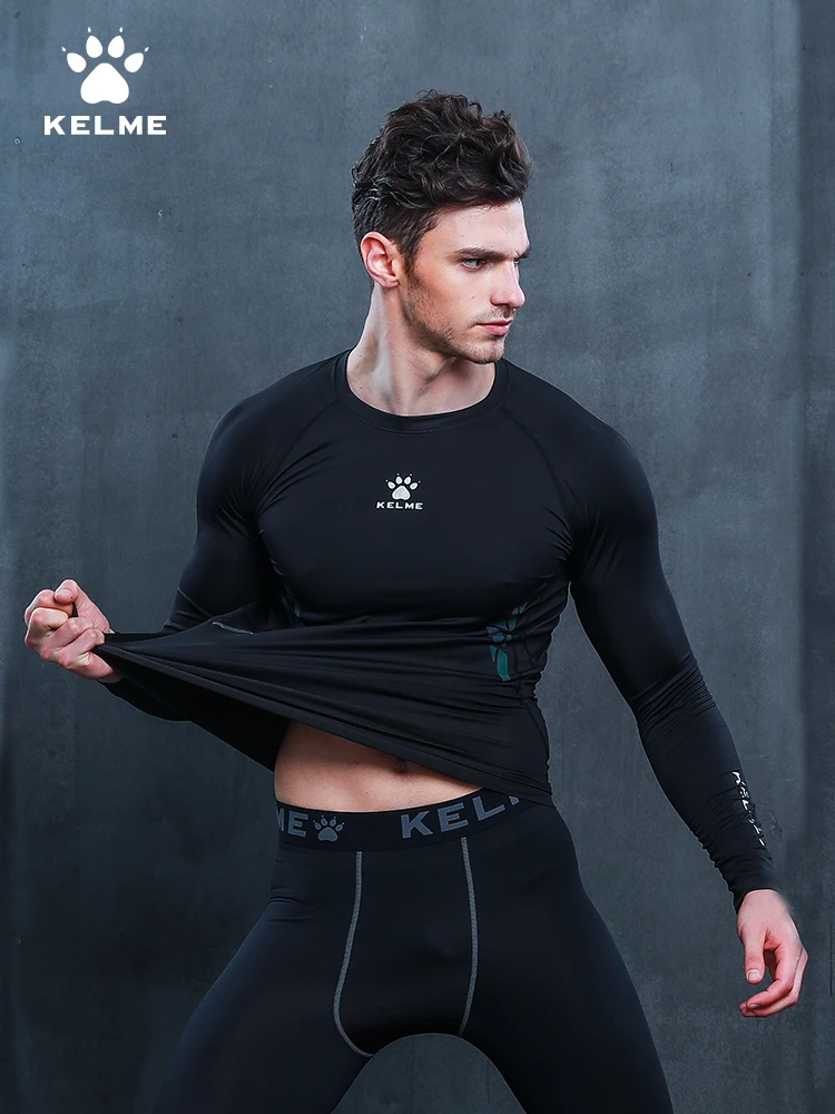 Мужская футболка для бега KELME компрессионные рубашки с длинным рукавом