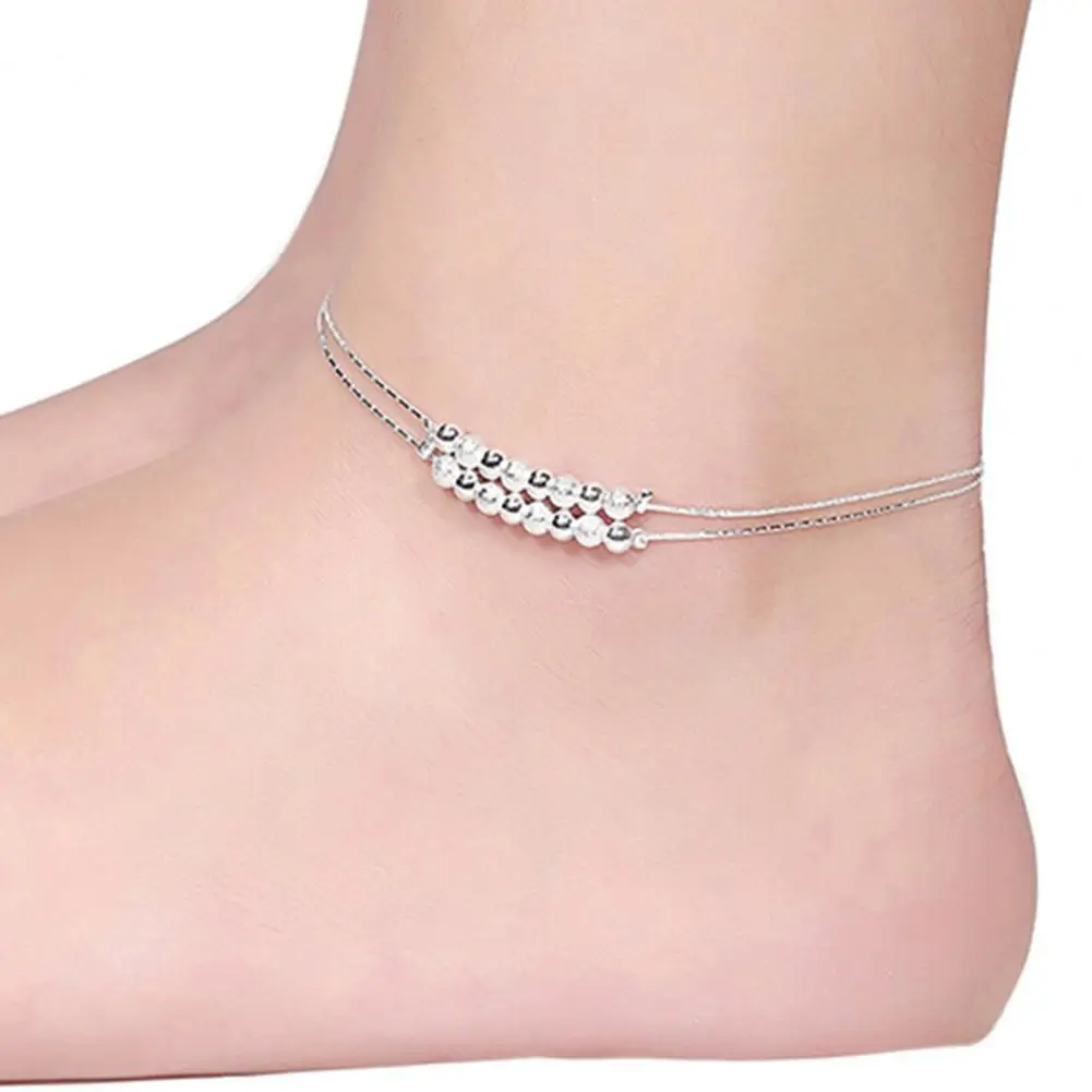 

50% Hot Sale Fashion Women Anklet Bracelet on the leg Simple Design Women Anklets Star Heart Beads Chain Barefoot Sandal
