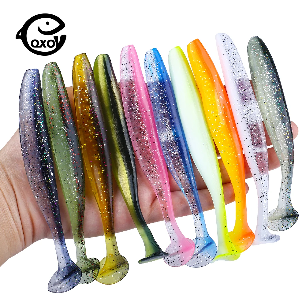 Qxo 10 pçs/lote 7cm 10cm 13cm iscas de minhoca macia isca de silicone peixe do mar pva swimbait wobblers bens para pesca equipamento artificial