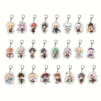 100pcs double sided two dimensional animation figure traveller umbekia keychain characters anime acrylic pendant key chain