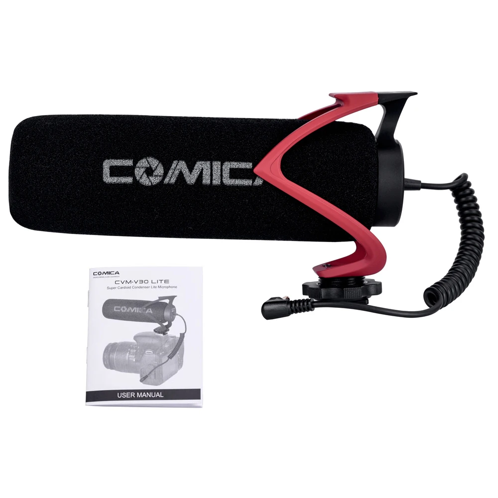 Микрофон COMICA CVM-V30 LITE с суперкардиоидным полярным рисунком холодным башмаком