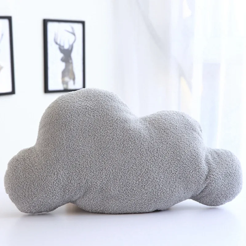 Kawaii Cloud Подушка игрушка серая Белая с облаками Мягкие плюшевые игрушки для детей