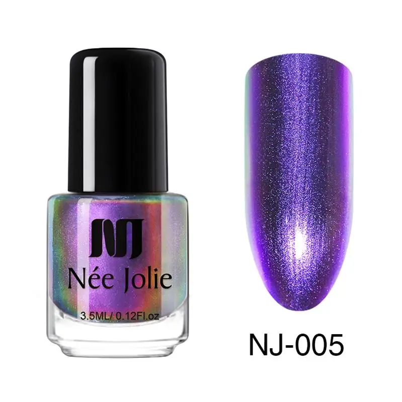 1 bottle-5 NEE JOLIE 2 бутылки/набор лак для ногтей Хамелеон 3,5 мл Блестящий лак для ногтей требуется черная основа - Цвет: 1 bottle-5