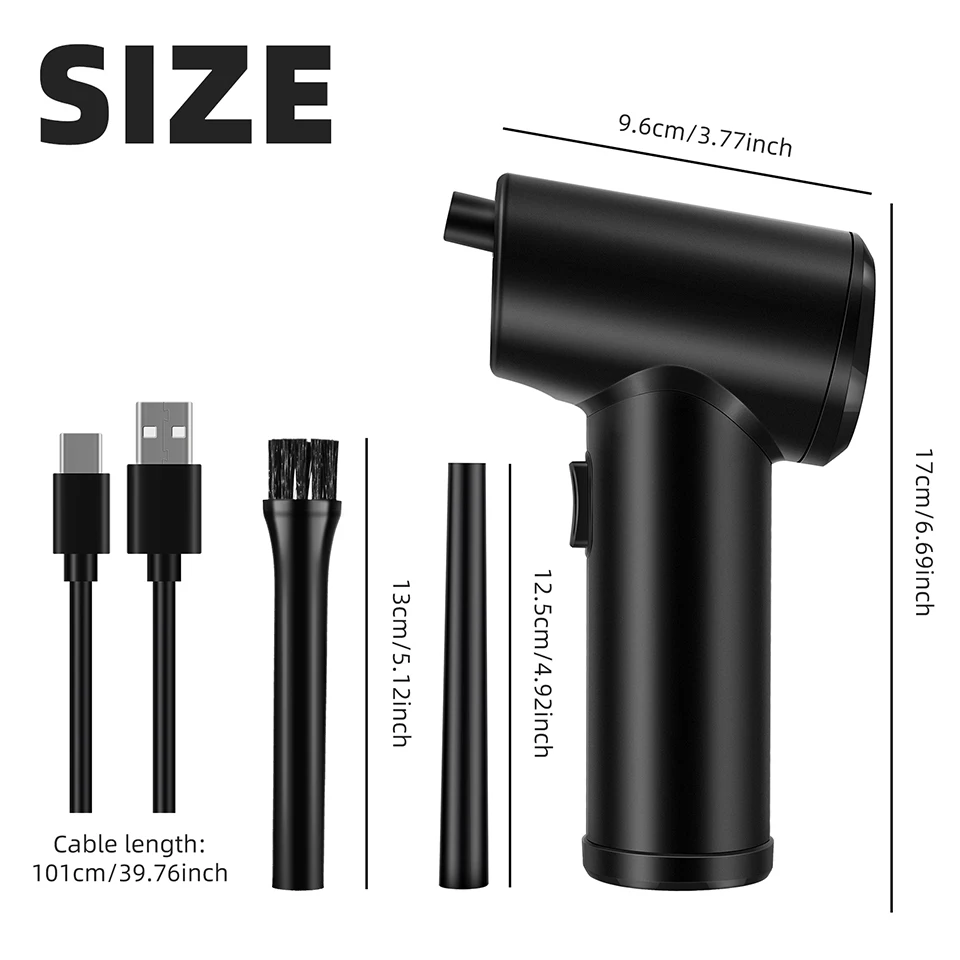 Электрический беспроводной пылесос 2 в 1 с функциями Сжатие воздуха спрей насадка