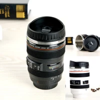 400ml stainless steel camera coffee lens original stanley cup thermal mug white black coffee termos mugs creative gift