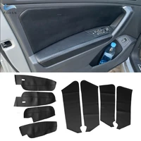 8pcs soft leather door armrest cover for vw tiguan 2017 2018 2019 car door panel guards door armrest panel cover trim