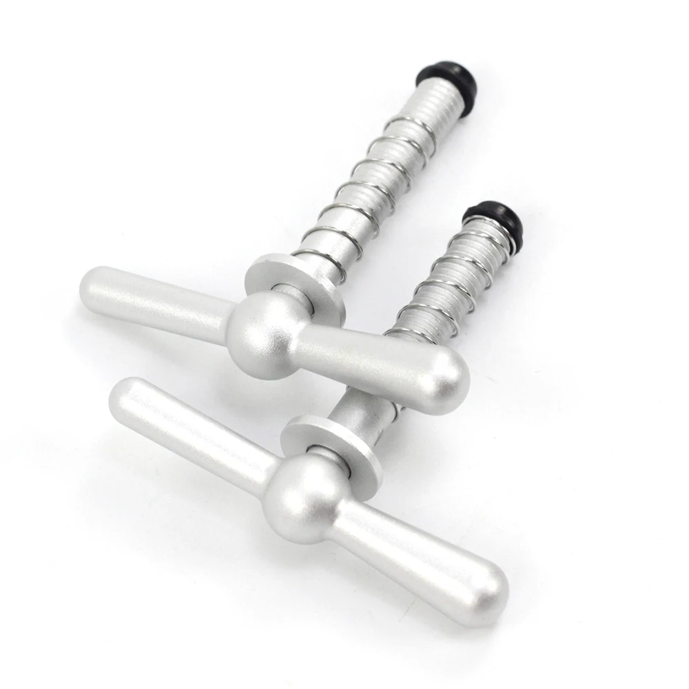 2pcs lever silver SILVEROCK СПЛАВ ШАРНИР зажимной рычаг предельная гайка легко оболочка Магнитная для Brompton 3Sixty складной велосипед C пряжкой Brompton аксессуары - Цвет: 2pcs lever silver