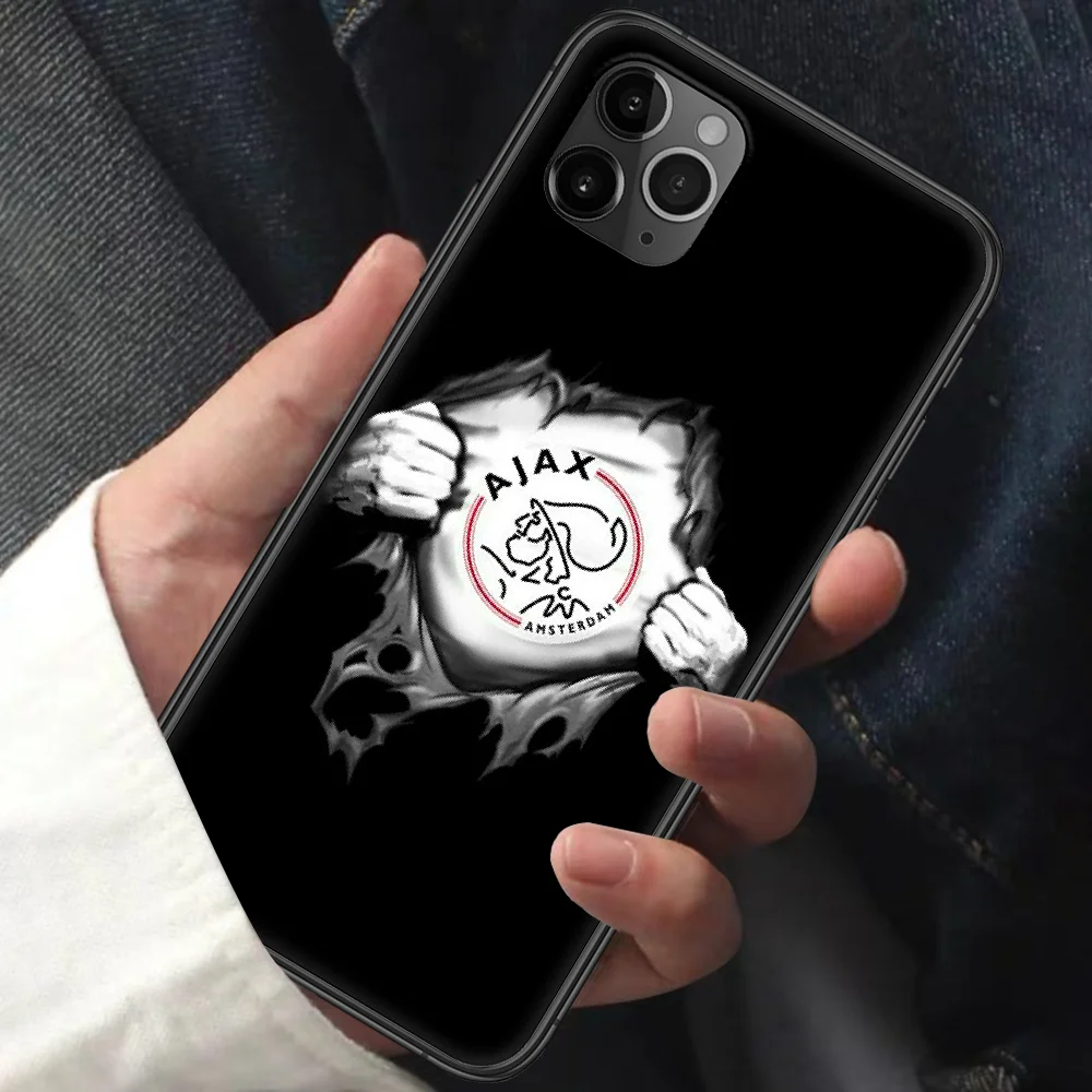 

Ajax Team Hard Phone Case For Iphone 11 12 Mini PRO XR X XS MAX 6 6s 7 8 Plus 5 5s SE 2020 black Back Trend Hoesjes Pretty