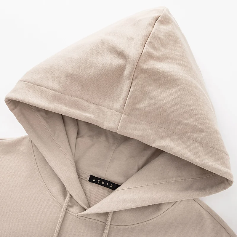 Футболка SEMIR мужская с капюшоном свободная рубашка короткими рукавами надписью