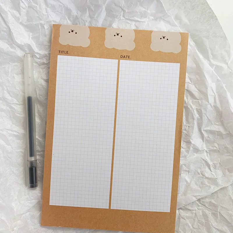 SIXONE 50 листов мультяшный милый медведь A5 блокнот для записей творческий ручная