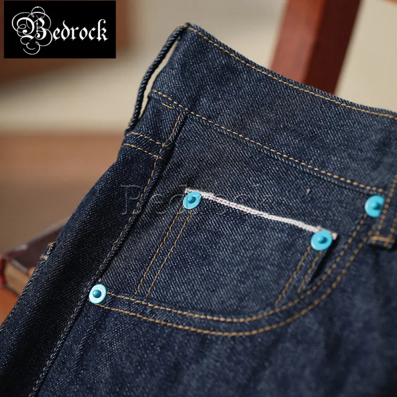 MBBCAR 14oz High quality vintage jeans RAW fabric animal series Straight leg jeans unwashed raw denim selvedge jeans men 704