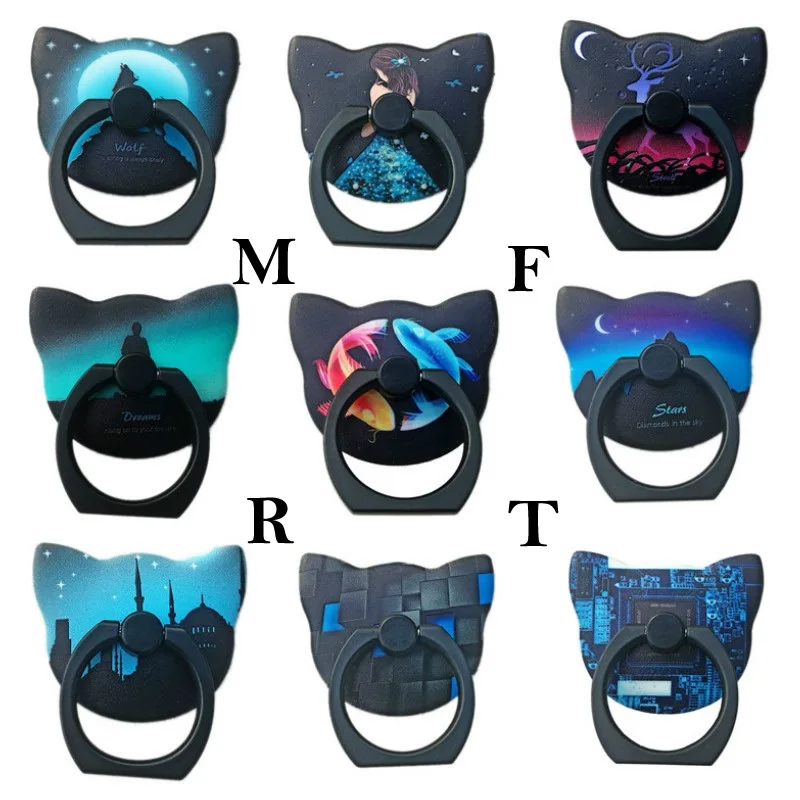 Светящийся Универсальный держатель для мобильного телефона Волк Олень шаблон