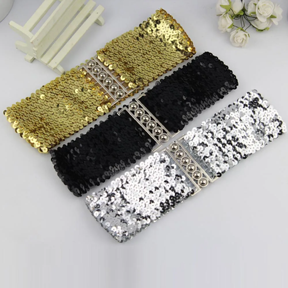 Ремень JAYCOSIN с пайетками Женский модный винтажный кожаный пояс ручной работы