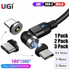 UGI 123 упаковка 3 в 1 540  360  180  Магнитный кабель для быстрой зарядки для кабеля IOS Type C USB C кабель Micro USB Android кабель для мобильного телефона