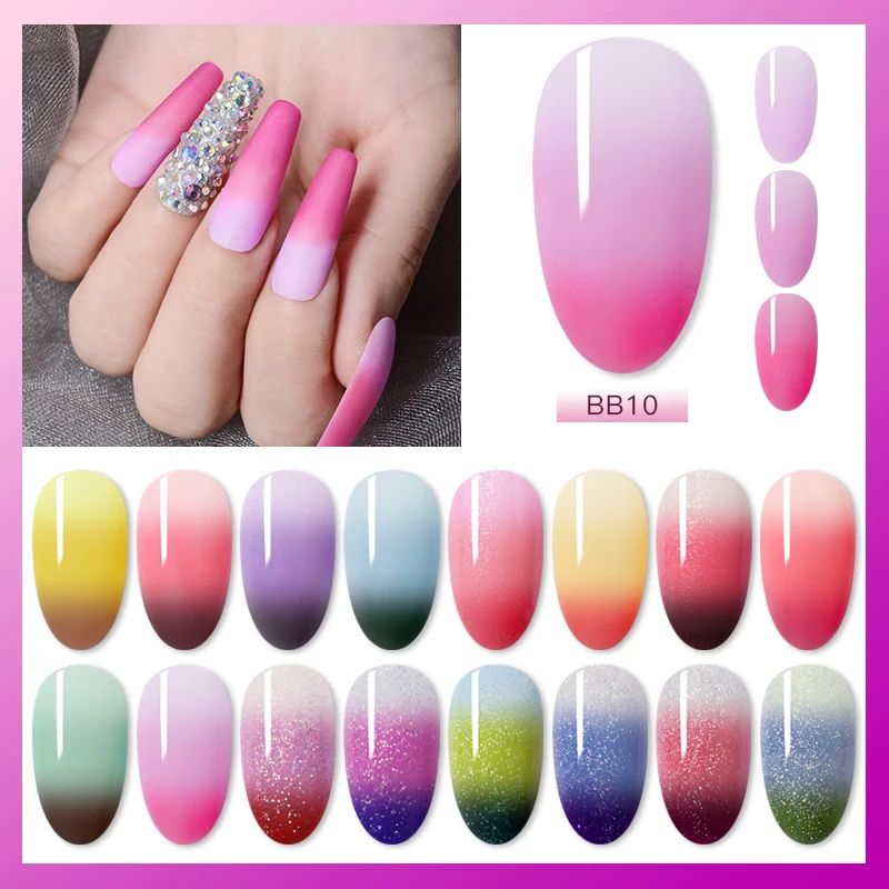 Гель лак для ногтей Радужный меняющий цвет при температуре 5 мл|Гель ногтей| |